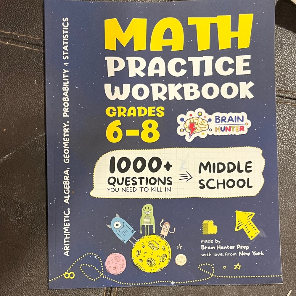 Math Practice Workbook for Grades 6-8 - Blue